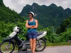 Using a motorcycle to explore the mountains and caves of Phong Nga Ke Bang in Vietnam
