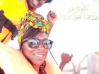 My friend Muhammad and I are enjoying Volta Lake; this was a great day to relax and be silly!