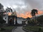 Quito during sunset 