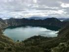 The view of Lake Quilotoa from the trail