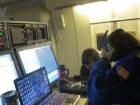At the educator station, putting on my headset