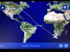 My actual flight path from Newark to Cape Town
