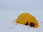 You can sleep in tents on the ice, but you still have to closely monitor the ice and weather conditions