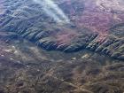 A long cliff I spotted from the airplane when I was flying across the country of Namibia