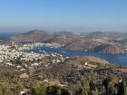 The port of Skala, on the Greek islands of Patmos; You can see our ship and several fishing boats in harbor