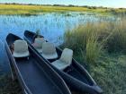 Traveling by boat in the flooded Delta