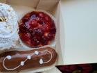 A box of delicious pastries from a French restaurant