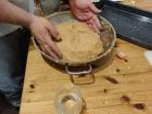 Preparing a Syrian dessert!