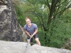 Rock climbing in the Saechsische Schweiz