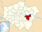 This is London, broken up into sections called Boroughs. The red one is Greenwich, where I live!