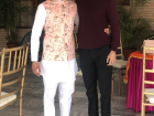 Me with my very close cousin, Alekh, who is wearing a dapper outfit called a "kurta"! 