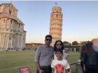 Family photo at the Leaning Tower of Pisa! 