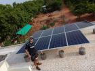 Solar installation in a village