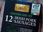 Another food label showing the food quality and origin of product; in the very bottom in white lettering, you can also see it is labeled from County Cork