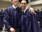 A photo of my future college roommate and me graduating from Millbrook High School