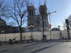 View of the rebuilding of Notre Dame 