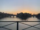 Sunrise over the Seine (the sun doesn't rise here until after 8:30 a.m. most days!)