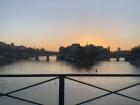 Sunrise over the Seine (the sun doesn't rise here until after 8:30 a.m. most days!)