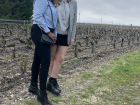 My friend Tolu and I at a vineyard in Bordeaux