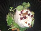 Burrata cheese from dinner in Bordeaux