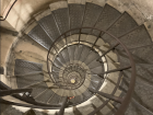 The view looking down the stairs of L'arc de Triomphe