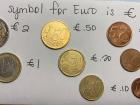 Euro coins, from two euros to one cent 