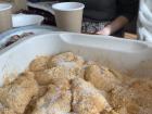 Sugar and soybean flour mochi- my favorite of all the ones we made!
