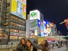 Some of my friends at Dotonbori, a popular tourist destination in Osaka!