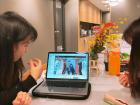 Watching Japanese reality shows in the dorm kitchen!