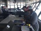 The bridge watch coordinating the teams on the ice