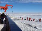 When leaving the gangway or returning back to Polarstern, we had to inform the bridge watch (Photo: Laura Schmidt)