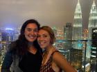 Enjoying a view of the Twin Towers from a rooftop (Kuala Lumpur, Malaysia)