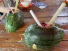Freshly-made watermelon juice here is so refreshing! (Malacca, Malaysia)