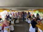 Guests gather for lunch at the wedding (Malacca, Malaysia)