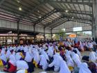 All 1,500 students gather for assembly every morning (Malacca, Malaysia)