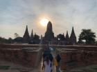 A Hindu temple in Ayutthaya at sunset 