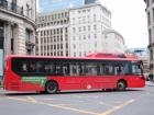 Single-decker public bus--also red!