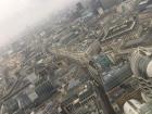 View of the City of London from the Sky Garden on a cloudy day 