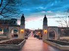 Sunset at Sample Gate, Indiana University Bloomington 