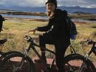 Biking along the shores of Lago Argentino (Lake Argentina) (February 2018)