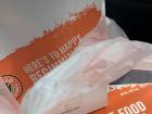 Restaurants are currently offering take-out only-- this is take-out from a restaurant called Wings & Rings