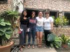 My friends and I at Herb Garden, a local restaurant with its own grown food fresh from its garden