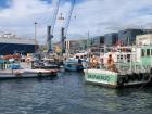 Boats aren't used often to transport people, but they transport lots of cargo and goods coming in and out of Valparaíso