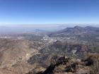 A view of Santiago from the Andes