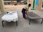 When it became too warm to sleep indoors, we slept outdoors