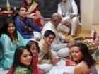 My entire family gathers as my grandfather performs the Divali puja (a religious ceremony)