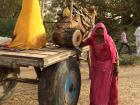 Part of the village procession to the well for immersion