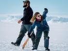 Playing cricket on ice atop the Endurance sink site