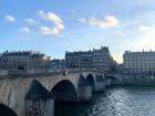 The Seine river on a cold night