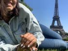 Enjoying the Trocadero Gardens and Eiffel Tower one last time!